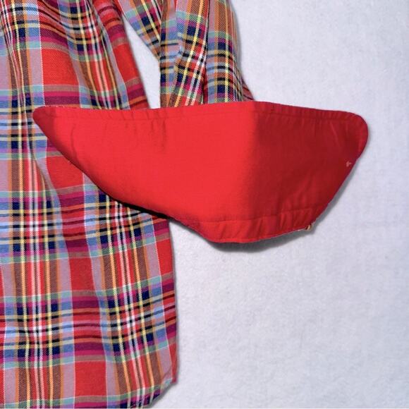 Luchiano Visconti Men’s Plaid Cotton Shirt with Contrasting Color Cuffs size Med - Picture 5 of 8